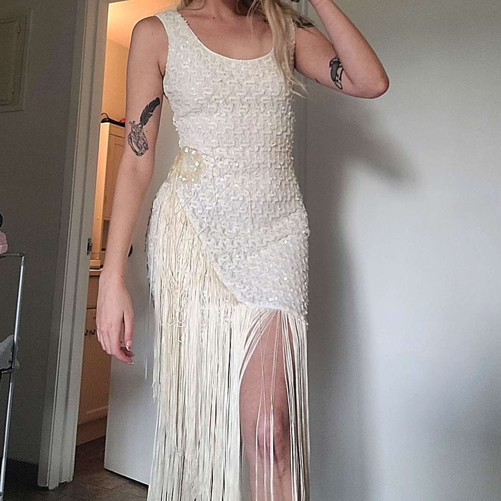 Vintage Sequined Flapper Dress